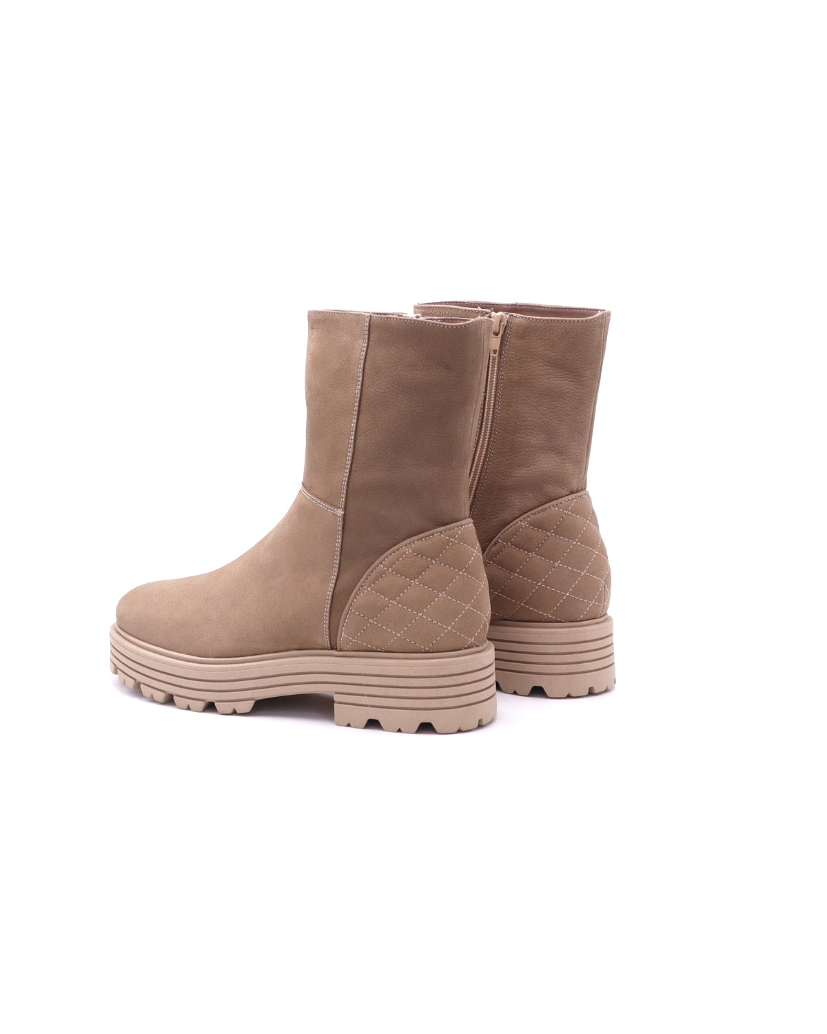 BROOKLYN - Tronchetti in nubuck con decorazione - Beige