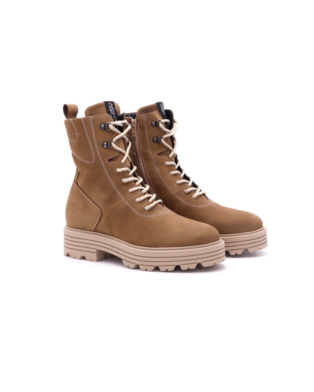 BROOKLYN - Leather ankle boots with padded shaft - Black