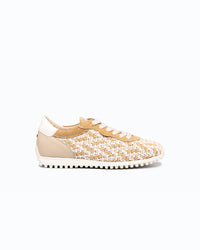 ANDALUSIA - Sneakers in intrecciato - Beige e Bianco