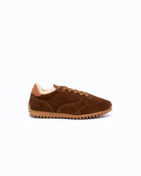SANTIAGO - Velour sneakers - Burnt and Honey