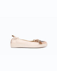 MILAN - Ballerines en maille - Argile et Crème
