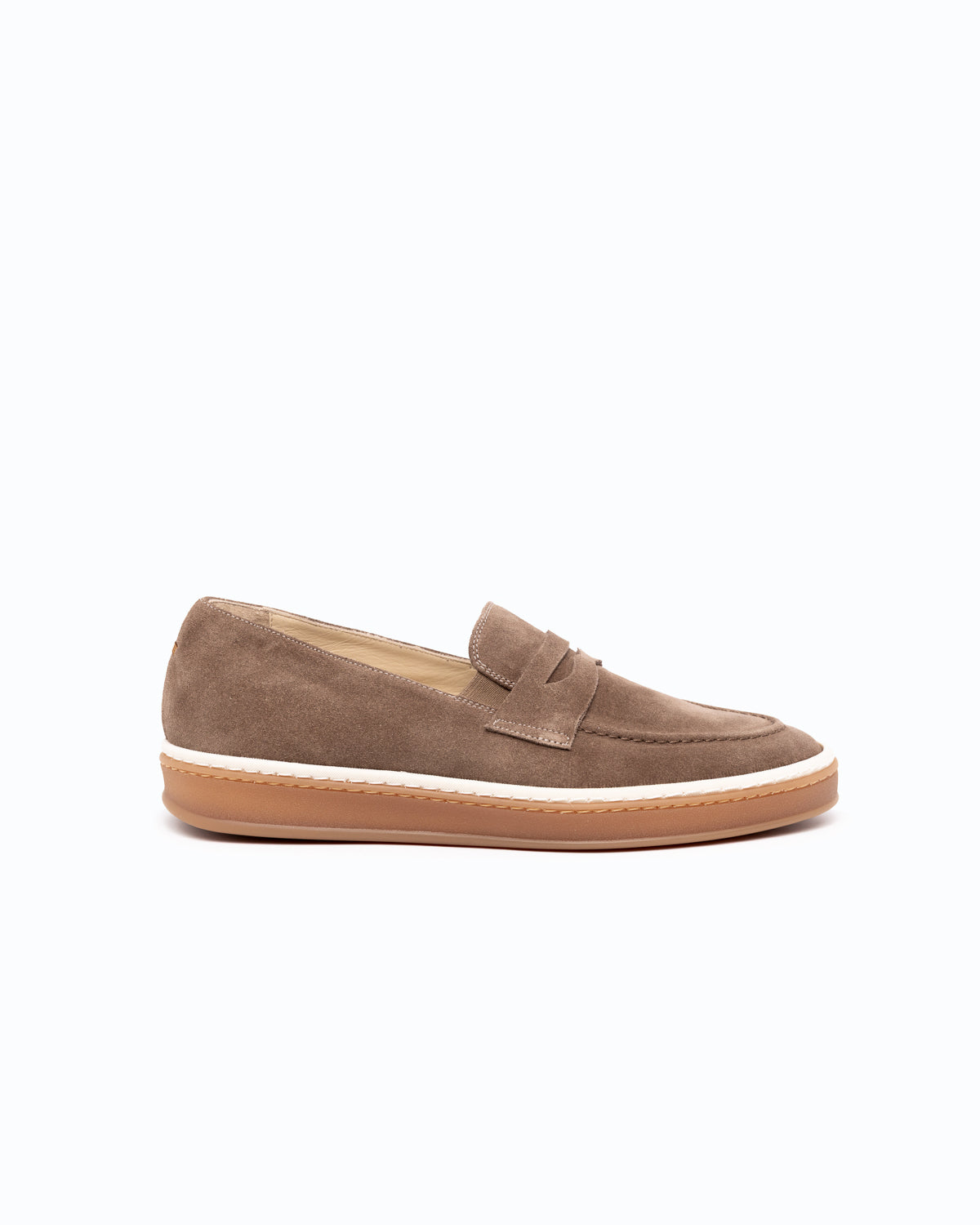 SANTIAGO - Mocassin en velours - Sable