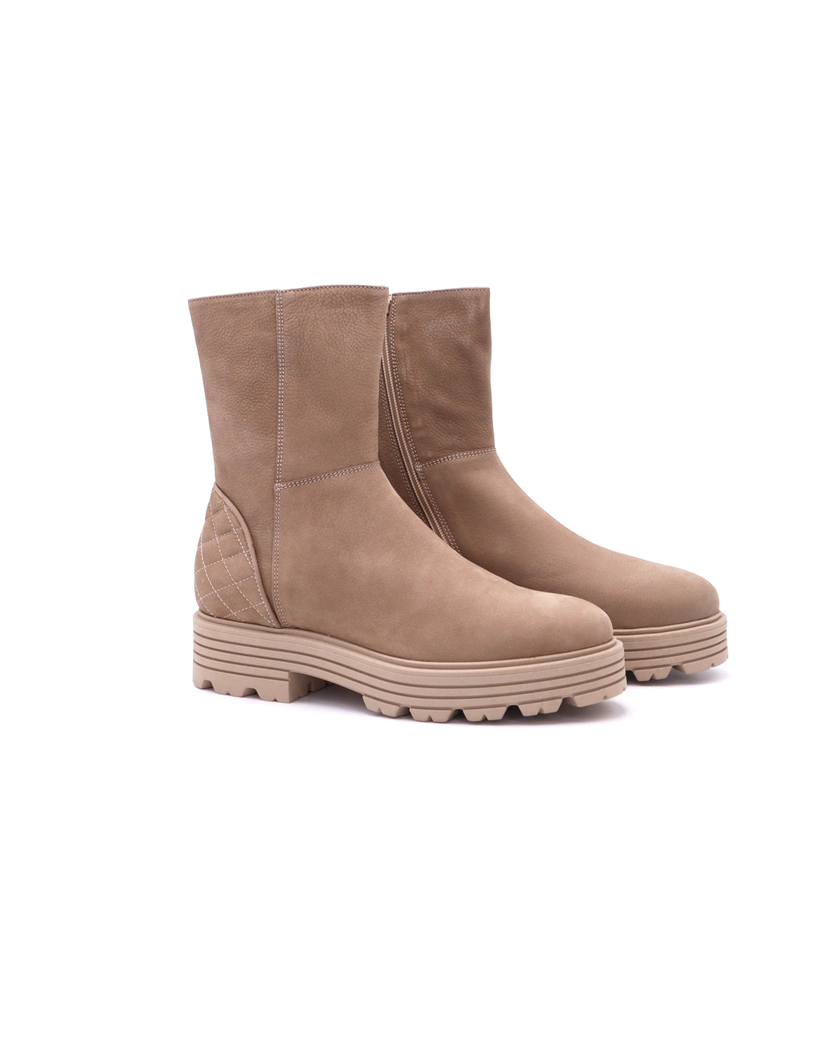 BROOKLYN - Tronchetti in nubuck con decorazione - Beige