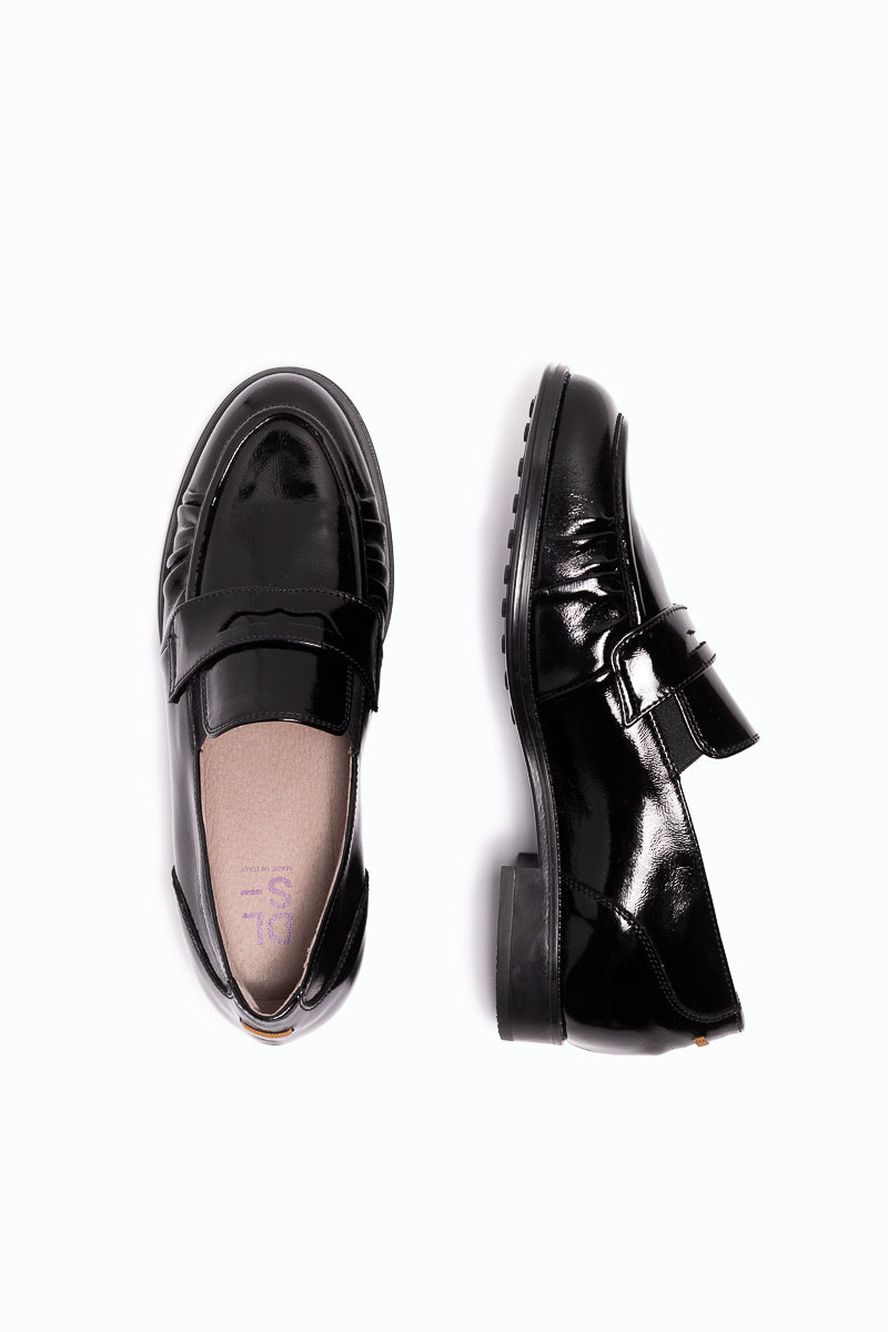 BOSTON - Leather loafers - Black