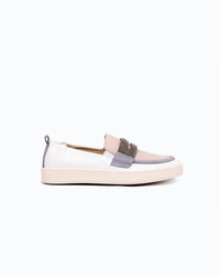 MILAN - Knitted loafer - Cloud and White