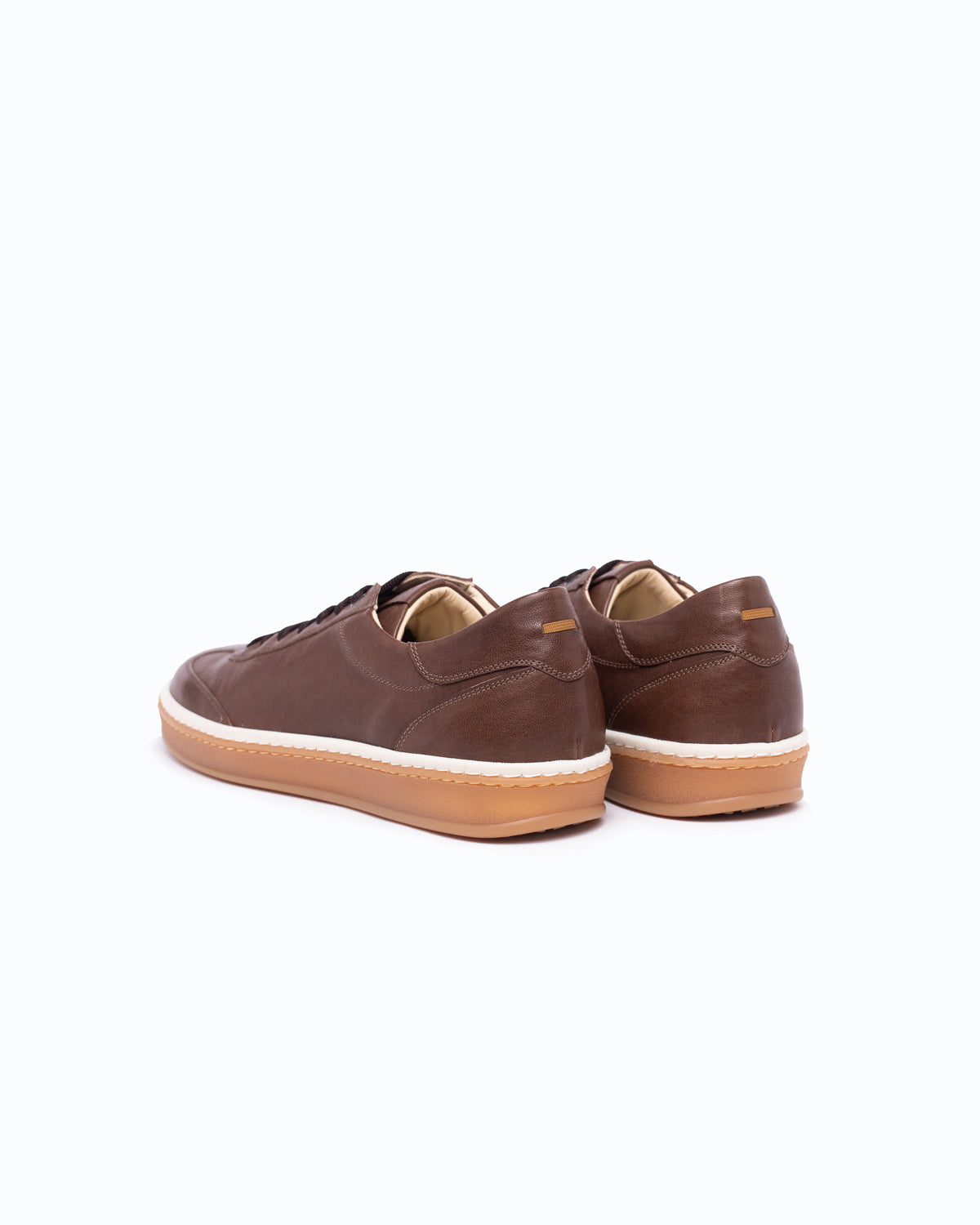 SANTIAGO - Baskets en cuir - Chocolat