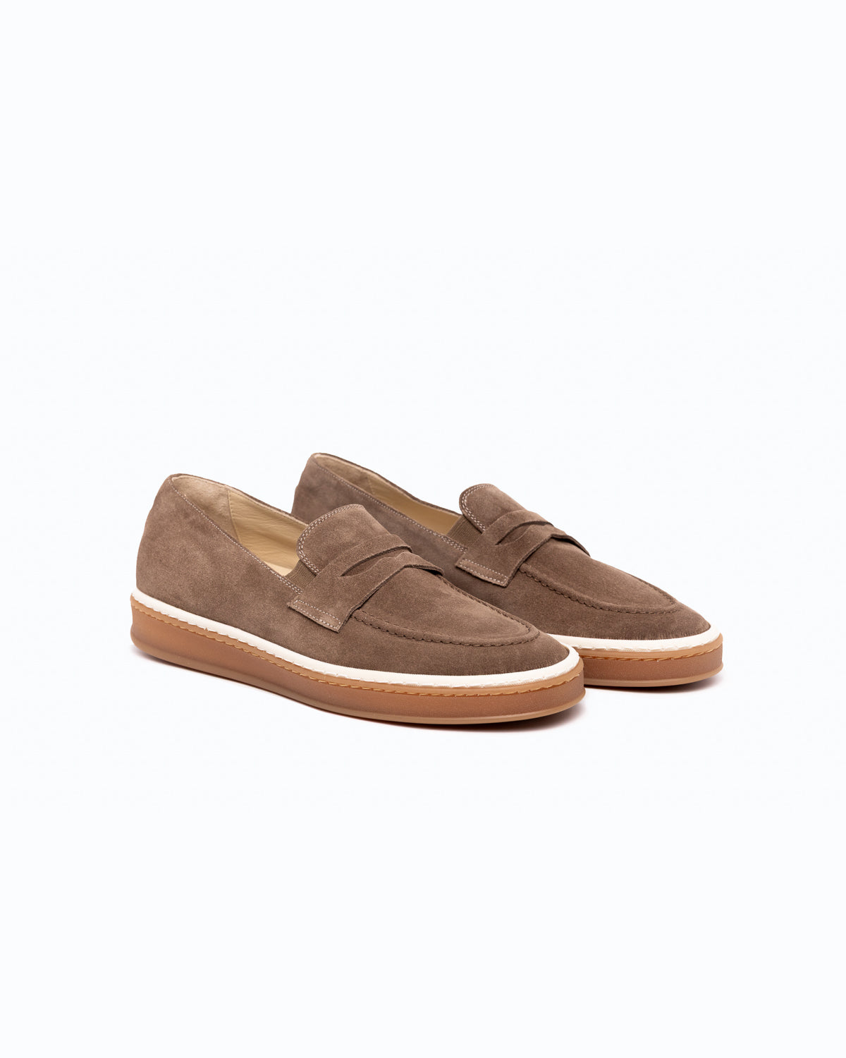 SANTIAGO - Mocassin en velours - Sable