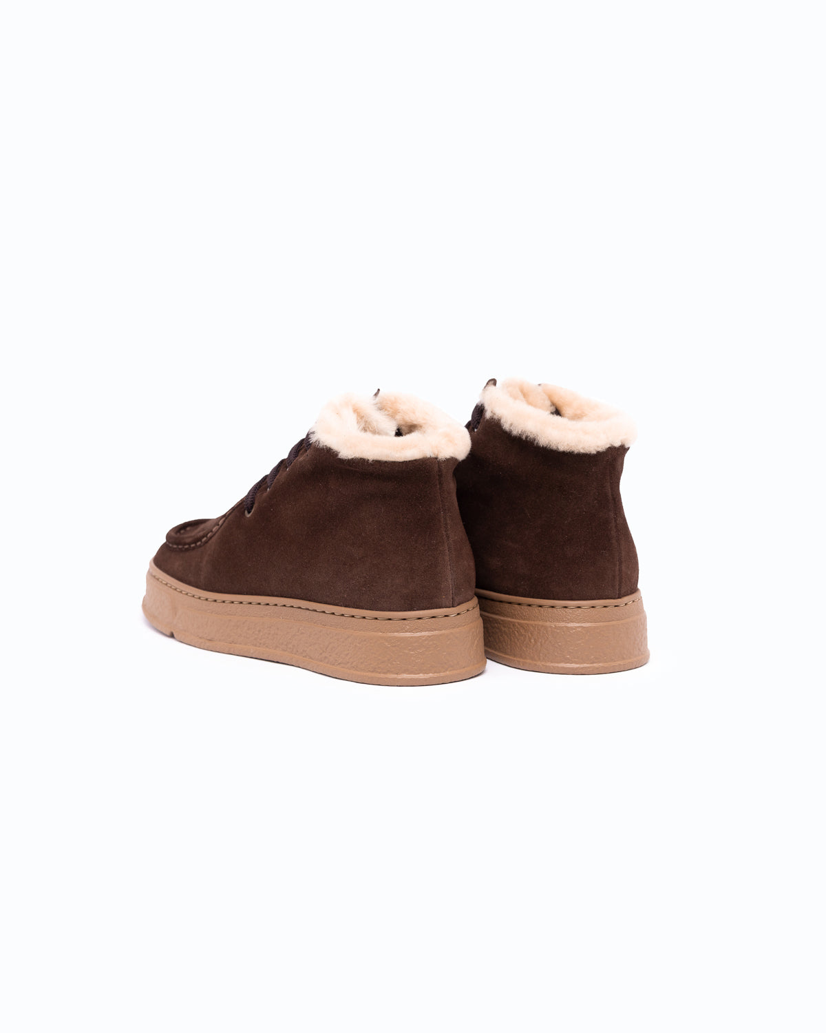 QUEBEC - Suede and sheepskin Paraboot - Chocolate